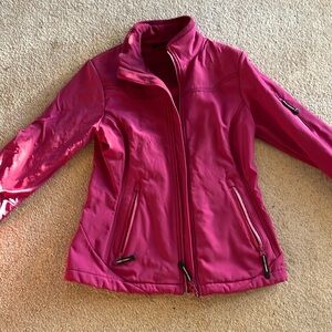 Pink roper fleece lined soft shell women’s jacket